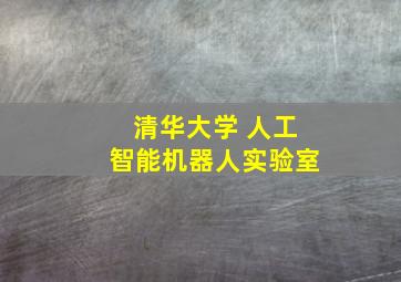 清华大学 人工智能机器人实验室